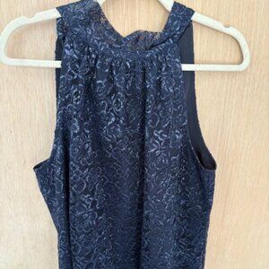 Navy lace tank top